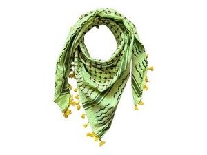 Light Green Shemagh Keffiyeh made in Palestine
